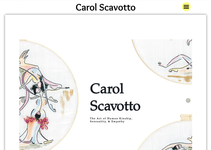 Screenshot of the Carol Scavotto website.